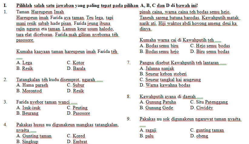 Jawaban Bahasa Sunda Kelas 3 - Homecare24