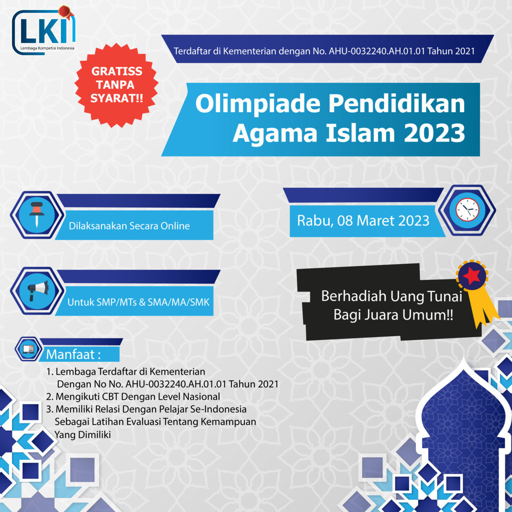 Olimpiade Pendidikan Agama Islam 2023 – LKI