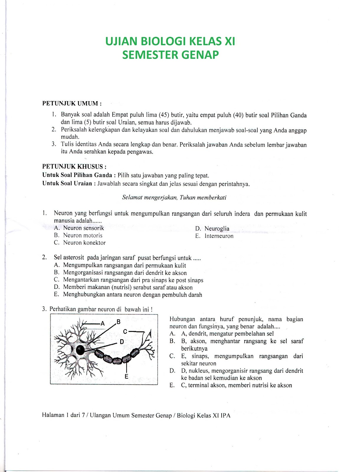 Soal Biologi Kelas 11 Dosenpintar Com - Riset