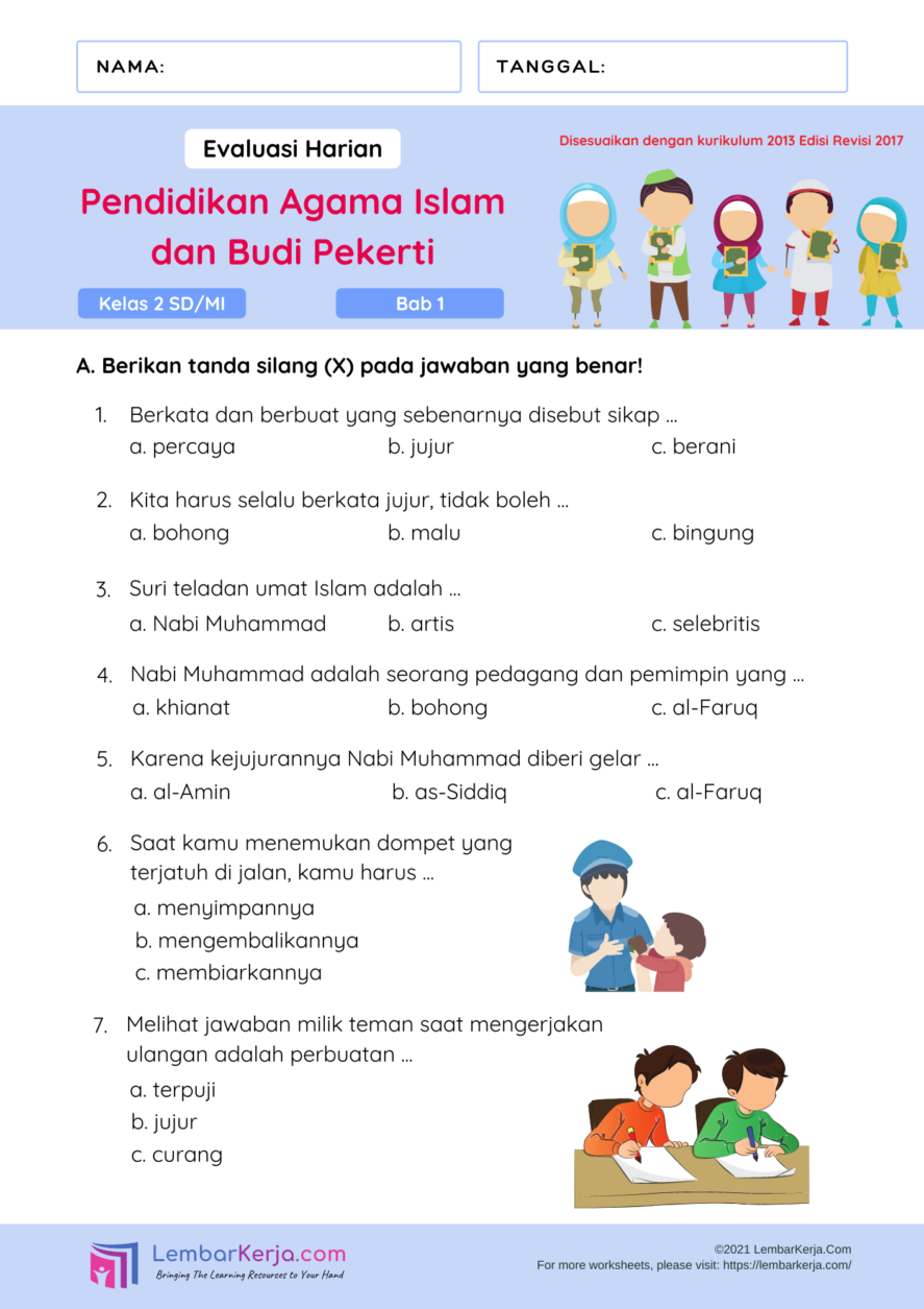 Contoh Soal Agama Kelas 2 - Reverasite