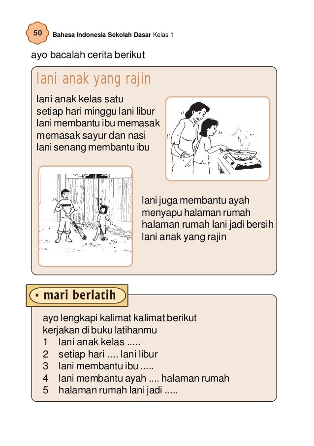 15+ Soal Cerita Bahasa Indonesia Kelas 1 Sd Semester 2 - Contoh Soal