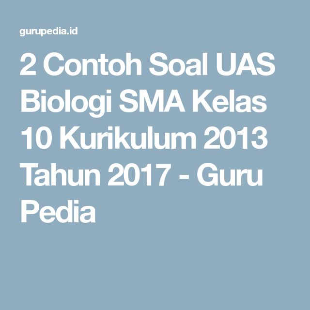 Latihan Soal Biologi Kelas 10 Semester 2 - Read Master