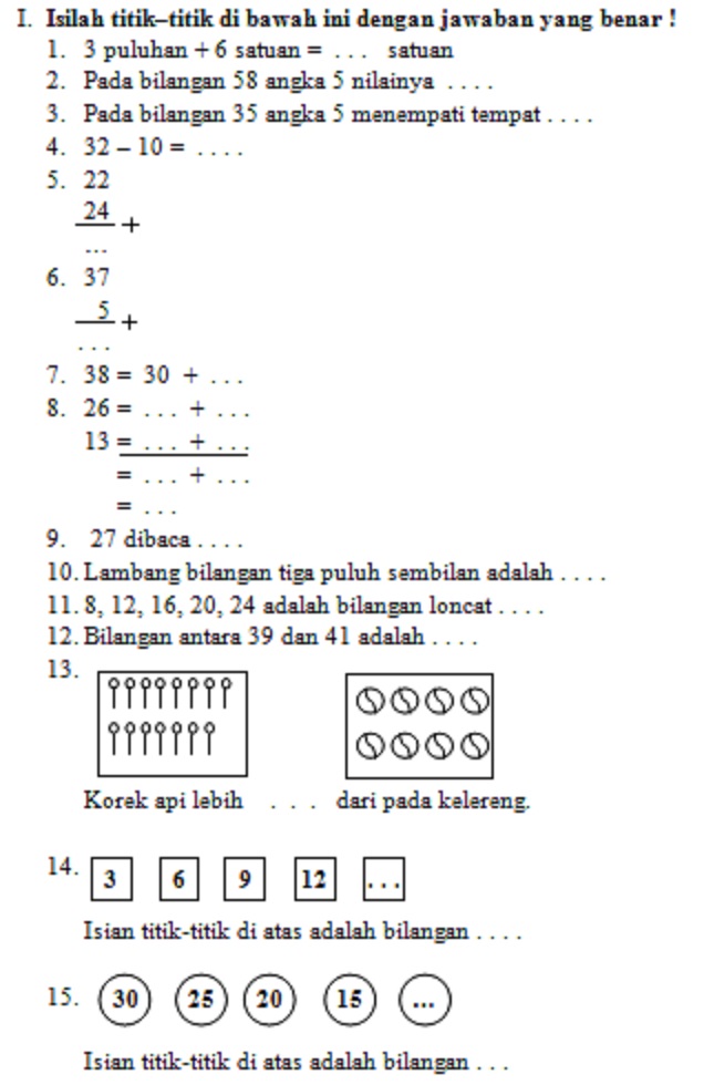 Terpopuler 32+ Bank Soal Matematika Kelas 4 SD Semester 1