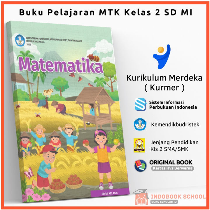 Buku Pelajaran Matematika Kelas 2 II SD/Mi Kurikulum Merdeka Terbaru