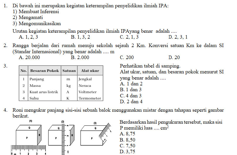 Soal Ujian Akhir Semester Smp Kelas 7