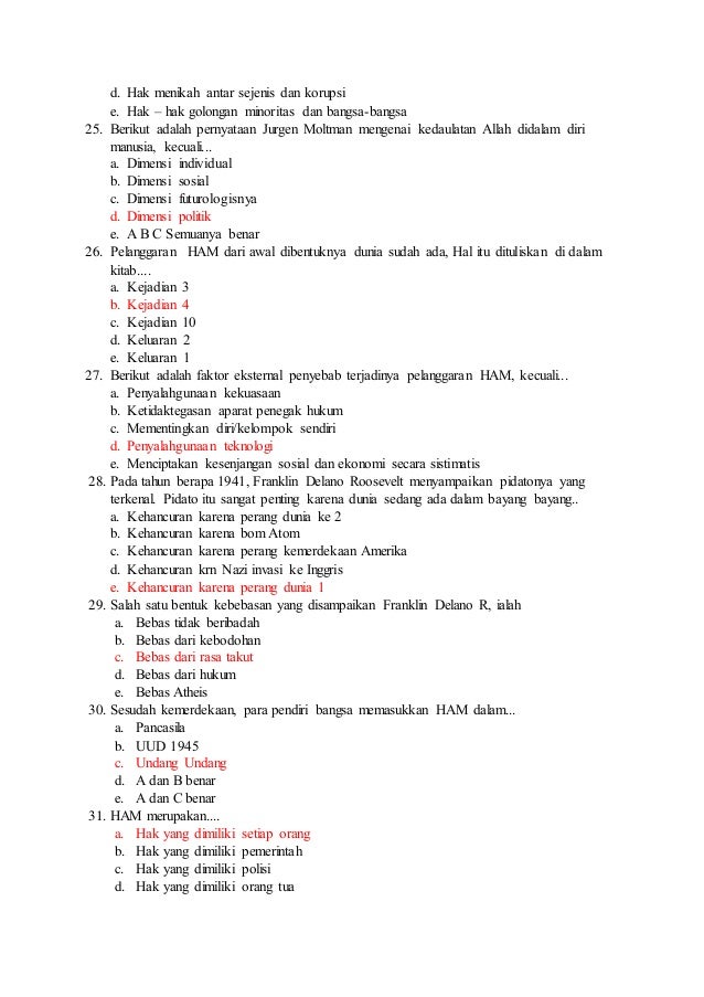 Soal agama kristen kelas 12 semester 1 beserta jawaban 2021