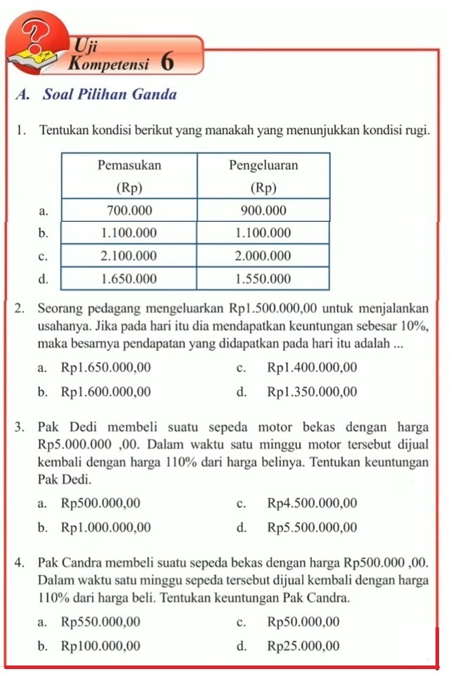 Contoh Soal Matematika Kelas 6 Semester 2 – Berbagai Contoh