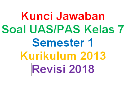 Kunci Jawaban Soal IPA Kelas 7 Semester 1 Kurikulum 2013 Revisi 2018