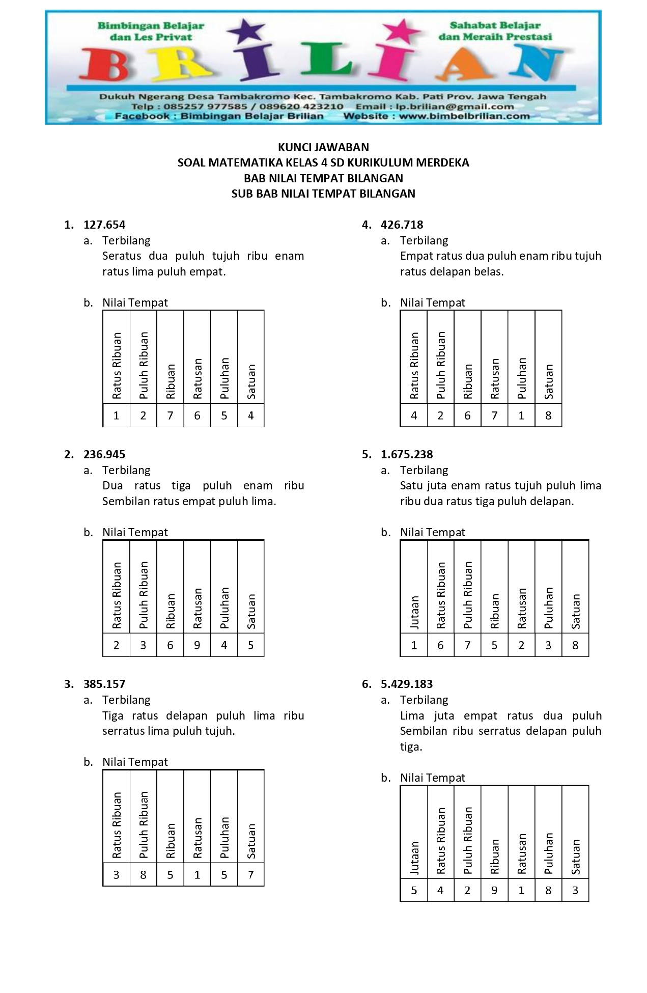 Soal Matematika Kelas 4 Kurikulum Merdeka - Homecare24