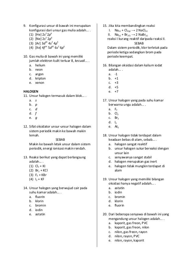 Soal Dan Pembahasan Kimia Unsur Kelas Xii Ipa Pdf – Beinyu.com