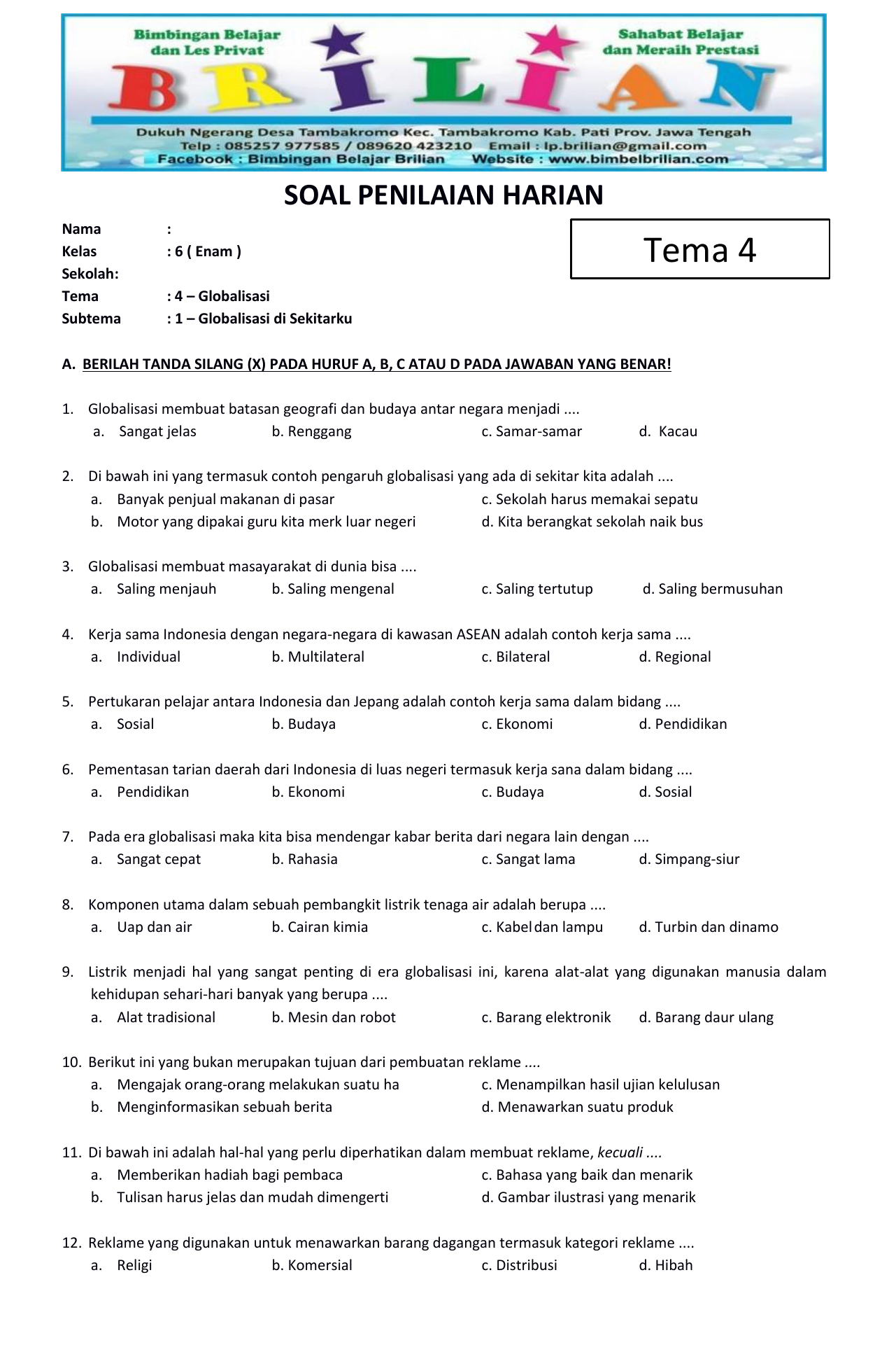 Pembahasan Materi Soal Tematik Kelas 6 Dan Mi Tema 2 Subtema 2 - Riset