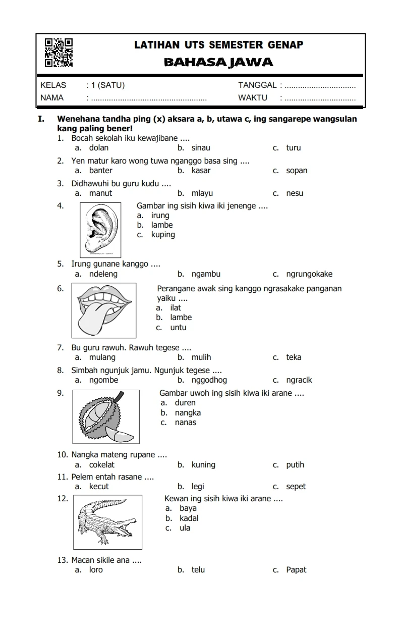 Materi Bahasa Jawa Kelas 7 Semester 1 - Homecare24