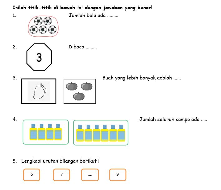 Kisi-Kisi Soal Sumatif Semester 1 Kelas 1 Mapel Matematika