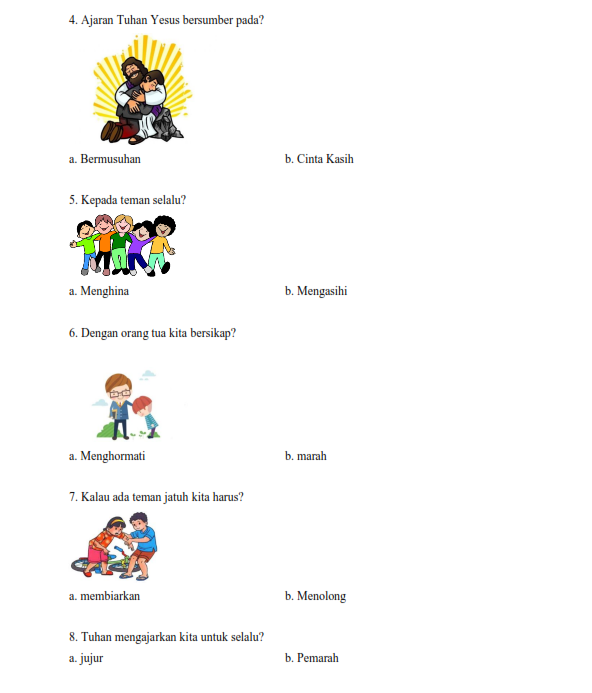 Soal Latihan Agama Katolik Kelas 1 Sd - Gambaran