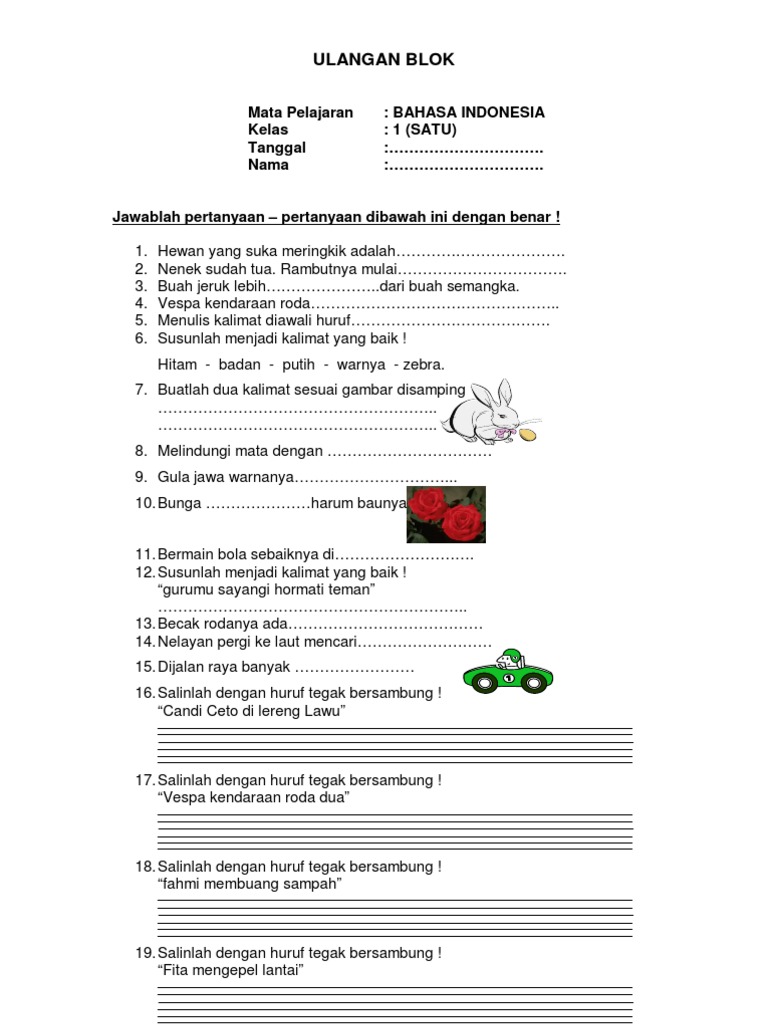 Soal Bahasa Indonesia Kelas 9 Semester 1 - Homecare24