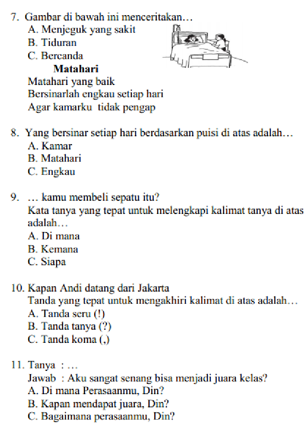 Contoh Soal Uas Bahasa Indonesia Kelas 2 Sd 2022 Dan Jawaban - Mobile