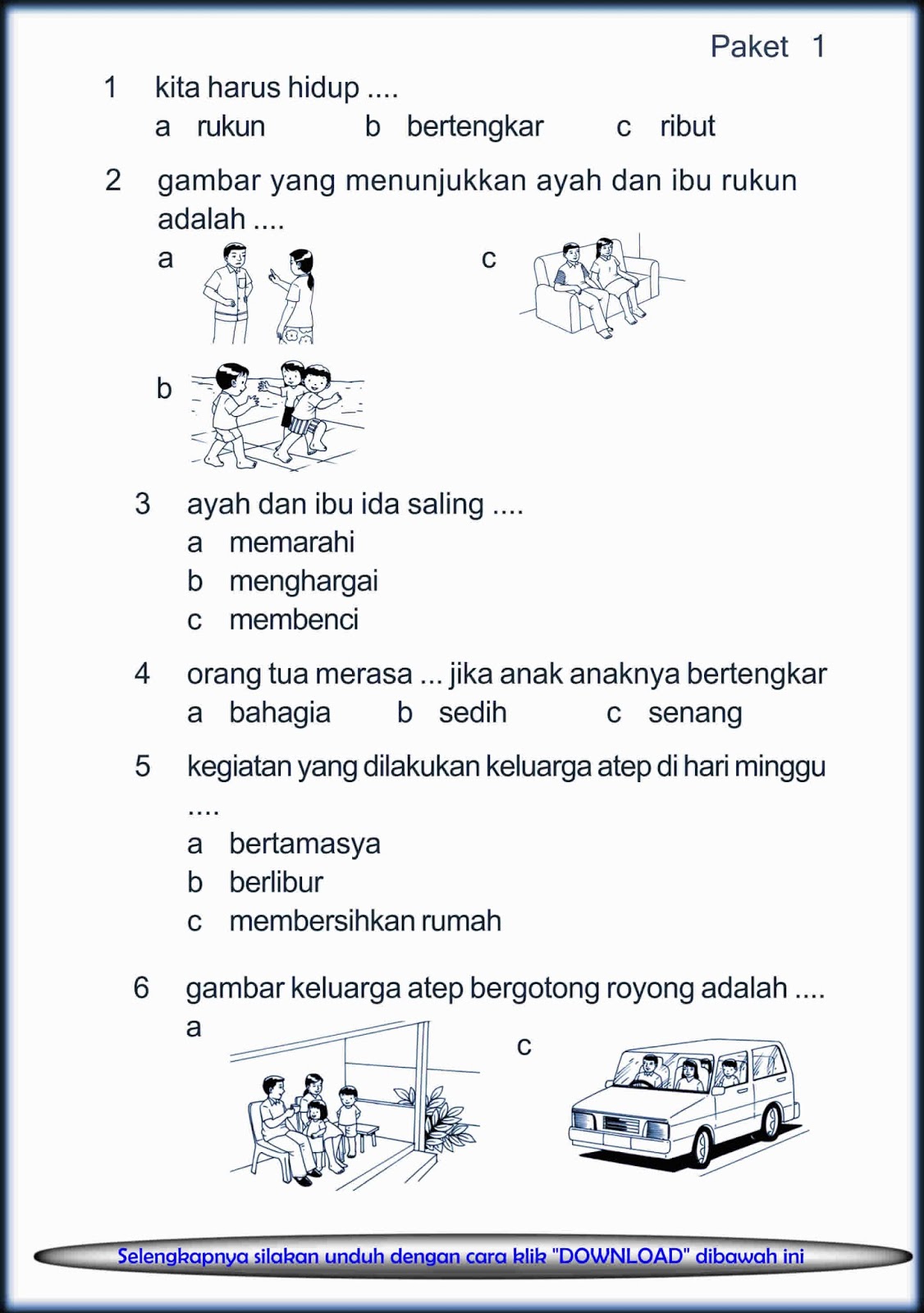 Contoh Soal Pjok Kelas 1 Semester 1 - Homecare24